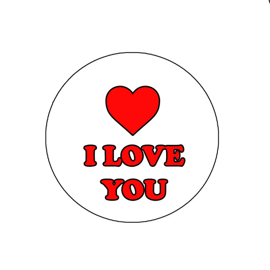 I Love You Pinback Badge 2.25-inch Default Title