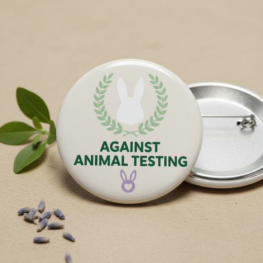 Against Animal Testing Pinback 2.25-inch
