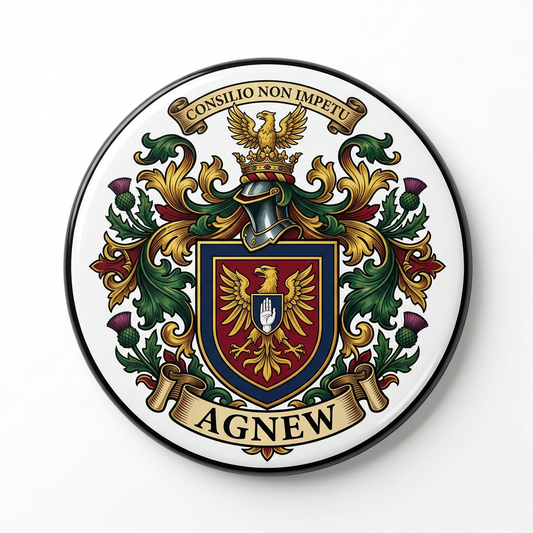 Agnew Family Crest Coat Arms Magnet 3-inch