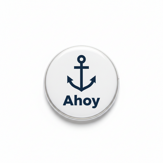 Ahoy Anchor Pinback 2.25-inch