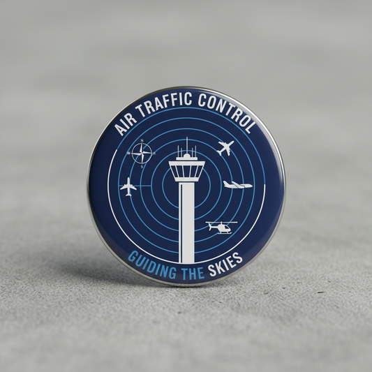 Air traffic controller Pinback 2.25-inch