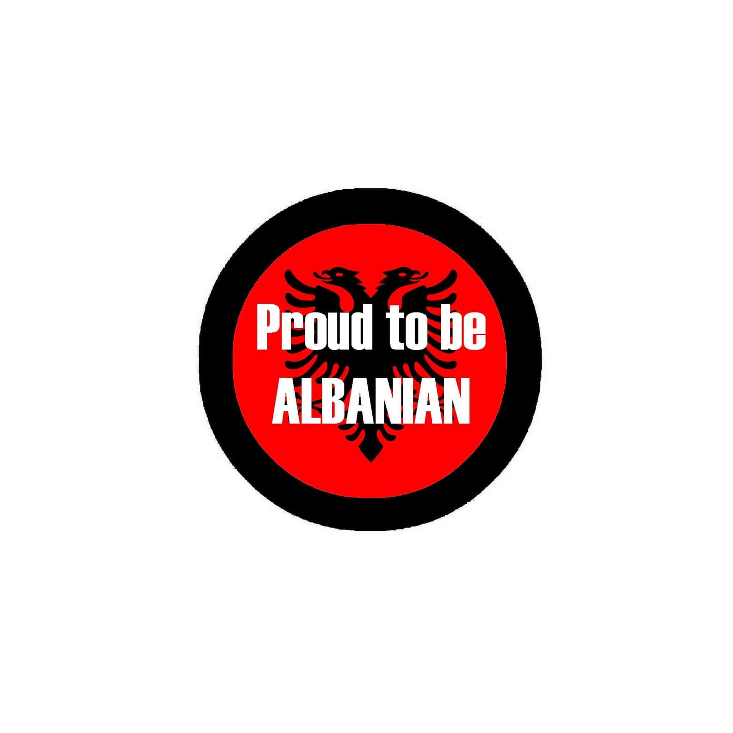 Orgulloso de ser albanés Pinback 2.25"