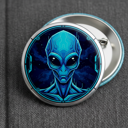 Alien Blue Pinback 2.25-inch