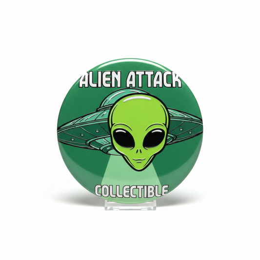 Alien Orange Pinback 2.25-inch