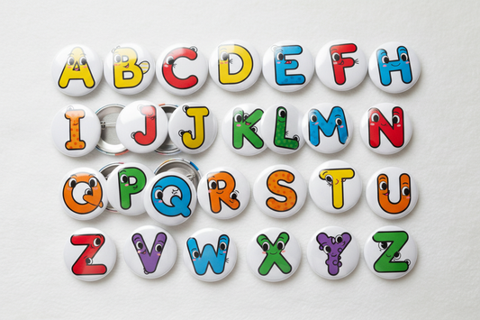 Alphabet Cartoon Collection Magnets 2.25-inch