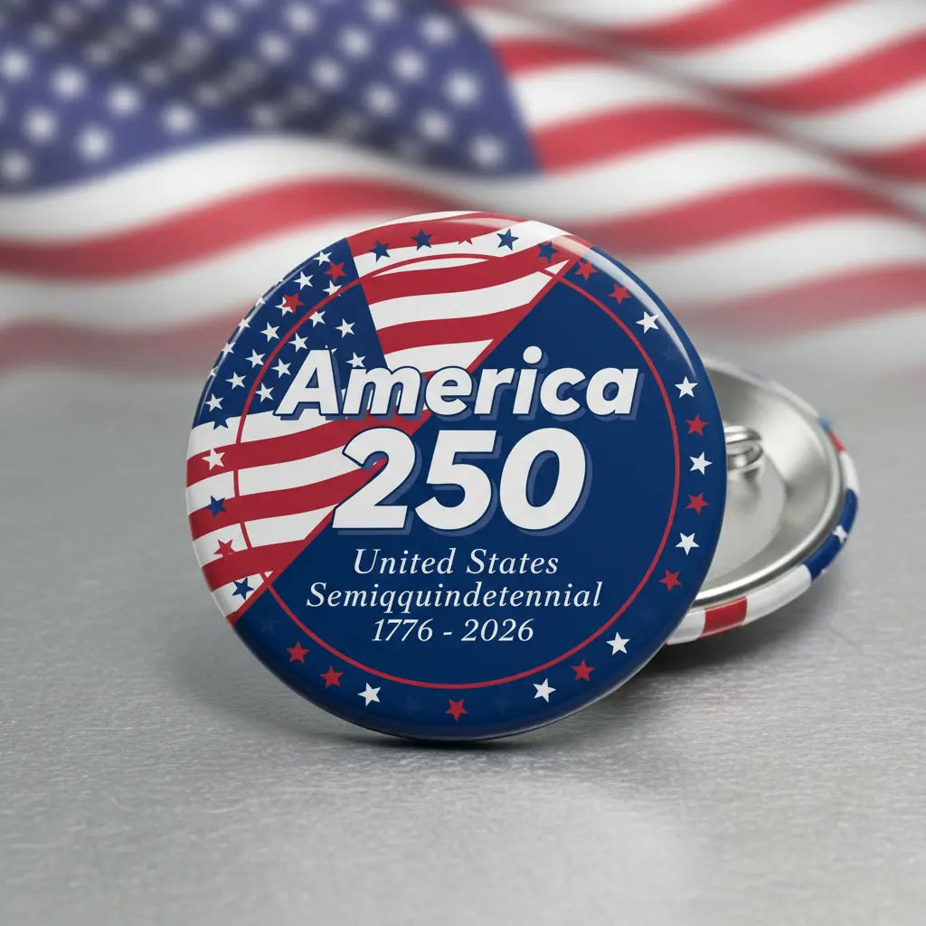 America 250 Pin Button 2.25-inch 10 Pcs - mypinbacks.com