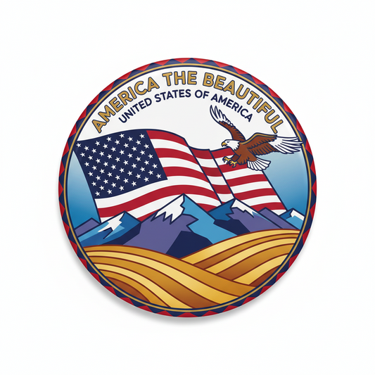 America the Beautiful Pinback 2.25-inch