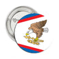 2.25-inch American Samoa flag pinback badge with eagle and red-blue stripes