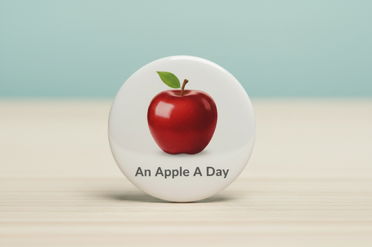 An Apple A Day Pinback 2.25-inch
