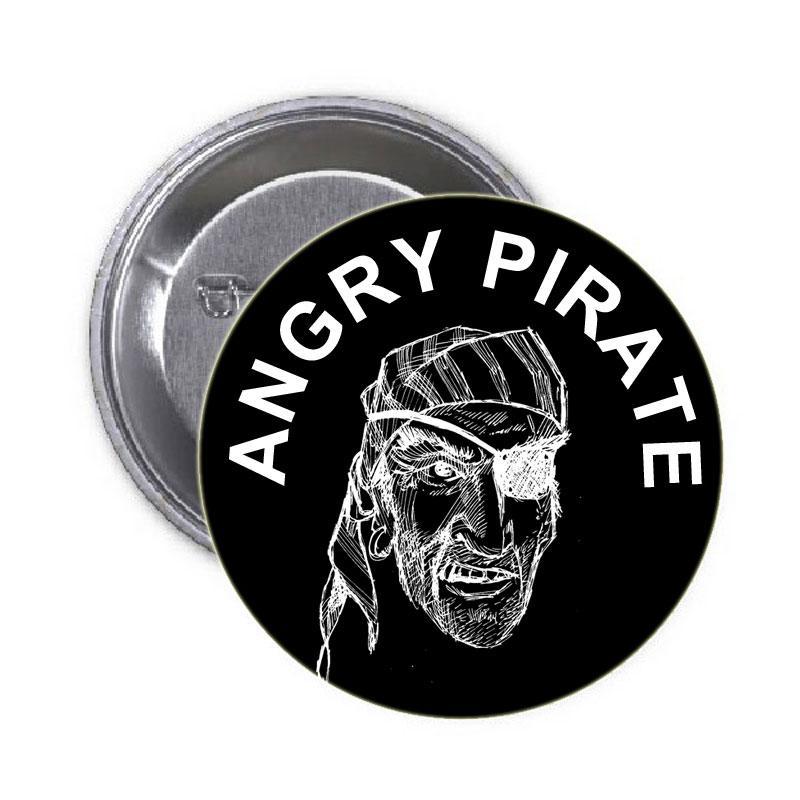 Pinback Pirate en colère 1,25"