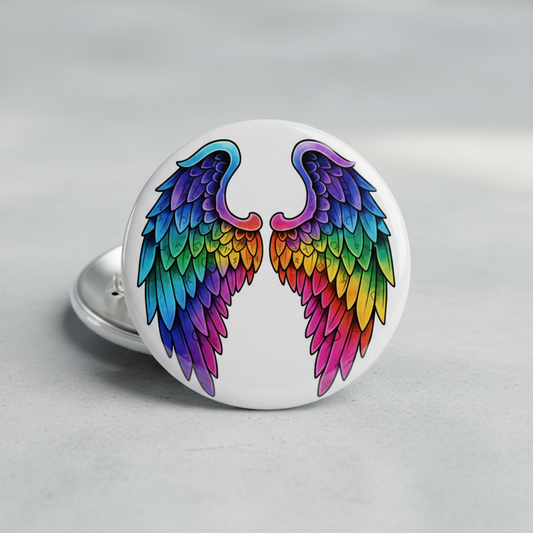 Angel Wings Pinback 2.25-inch