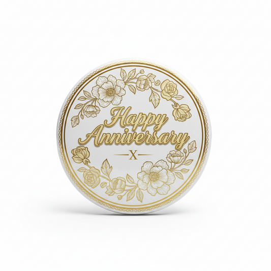 Anniversary Wedding Pinback 2.25-inch