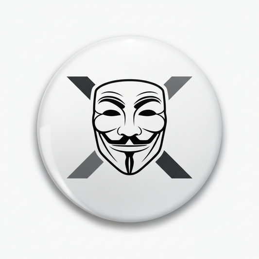 Anonymous Twitter (X) Pinback 2.25-inch