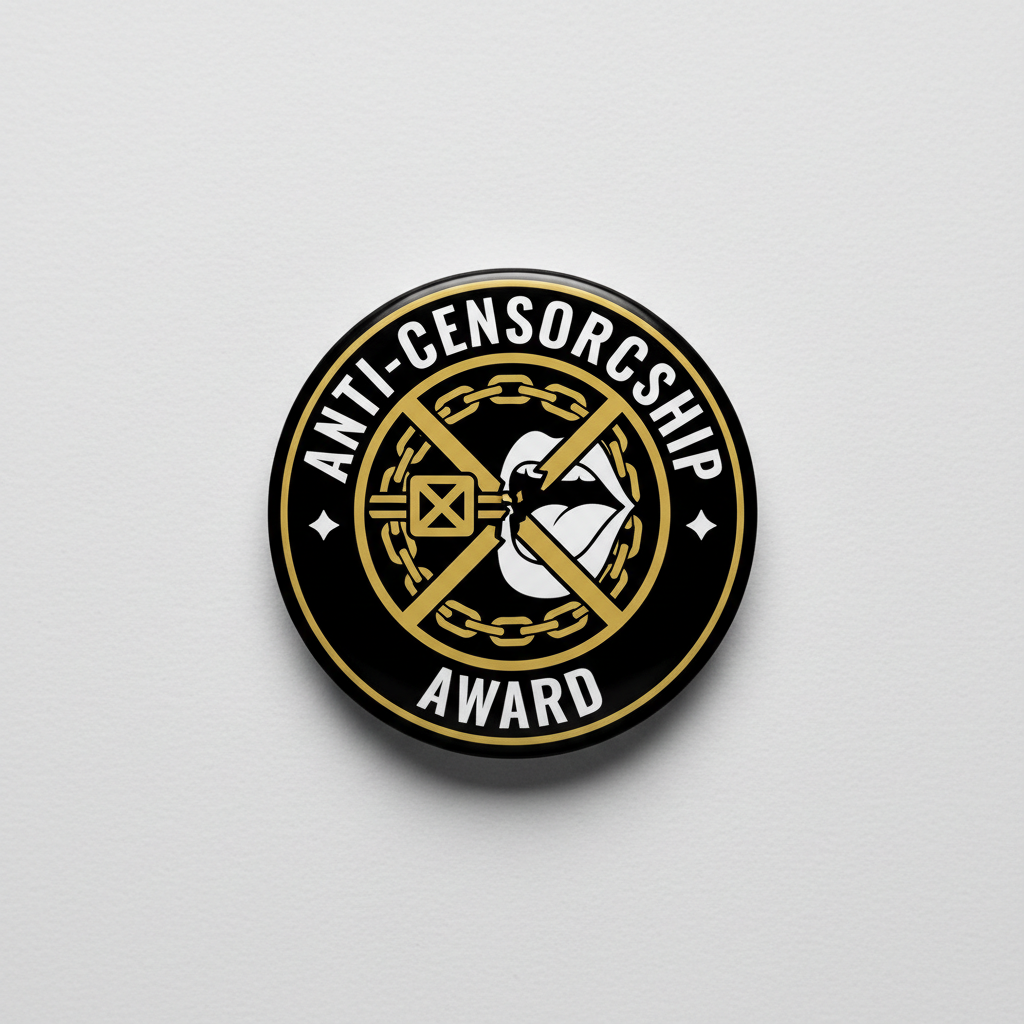 anti-censorship award Pinback 2.25-inch