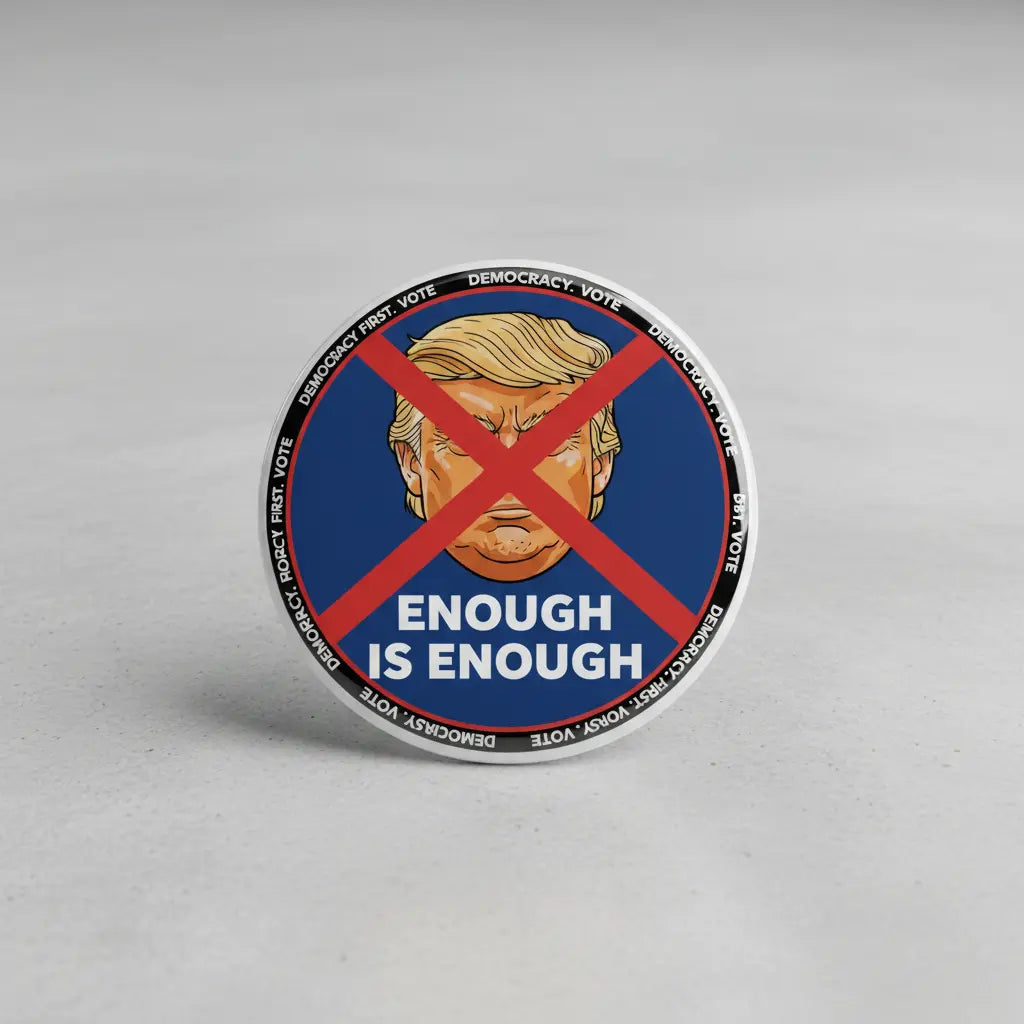 Anti-Donald Trump Pin Button 2.25-inch 10 Pcs - mypinbacks.com