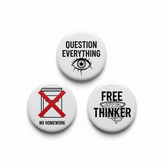Anti School Set of 3 Pcs Pinback 2.25-inch
