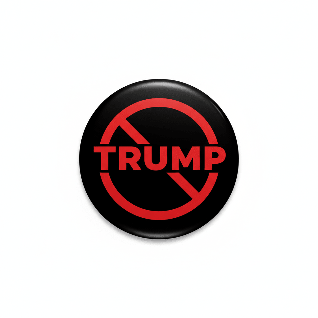 Anti Trump Black Red Pinback 2.25-inch 12 Pcs - My Pinbacks