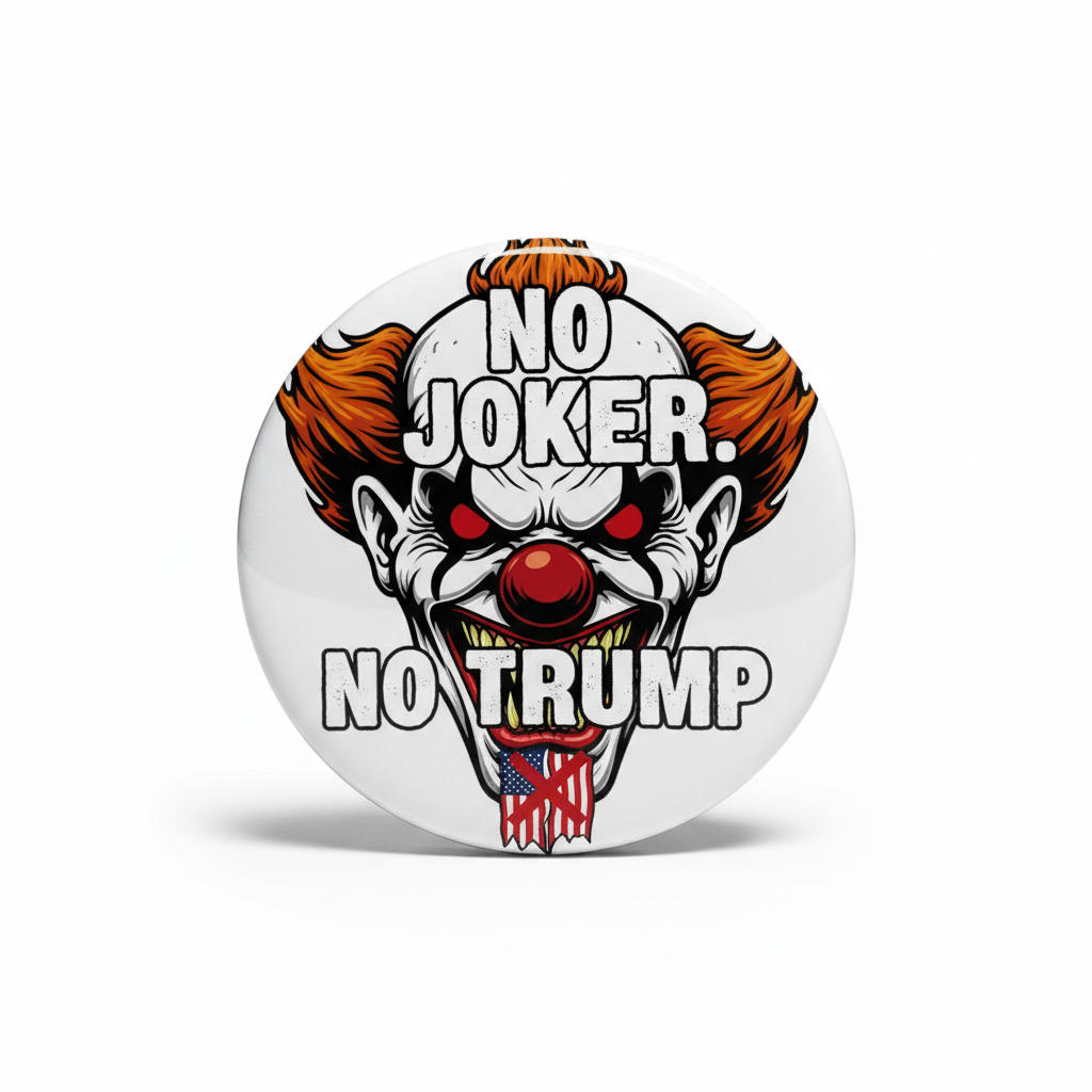 Anti Trump No Joke Pinback 2.25-inch