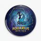 Aquarius Zodiac Sign Button Pinback 2.25-inch
