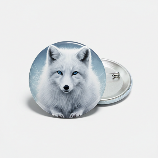 Arctic Fox Button Pinback 2.25-inch