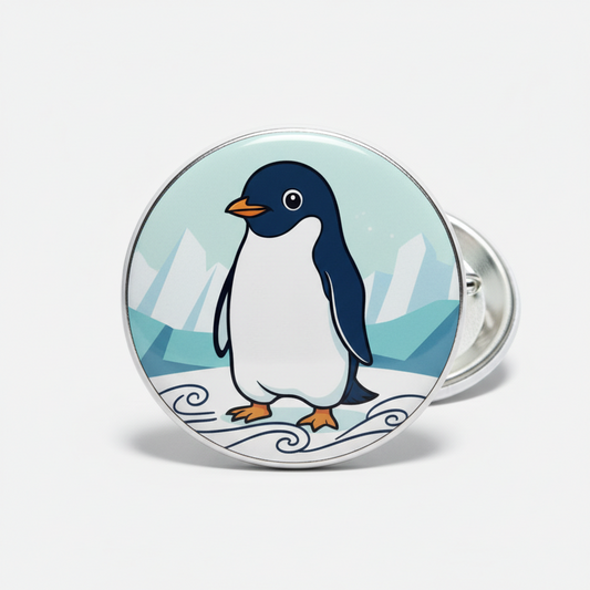 Arctic Penguin Pinback 2.25-inch
