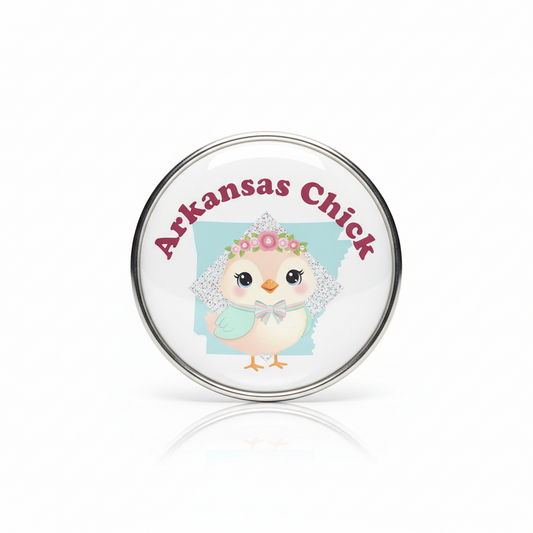 Arkansas Chick Girly Pinback 2.25-inch Mypinbacks.com