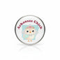 2.25-inch pinback button with cute chick illustration and Arkansas Chick text