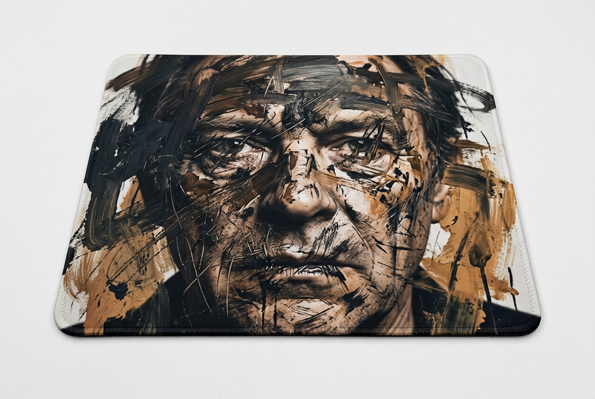 Arnulf Rainer Self portrait Overpainted Mousepad