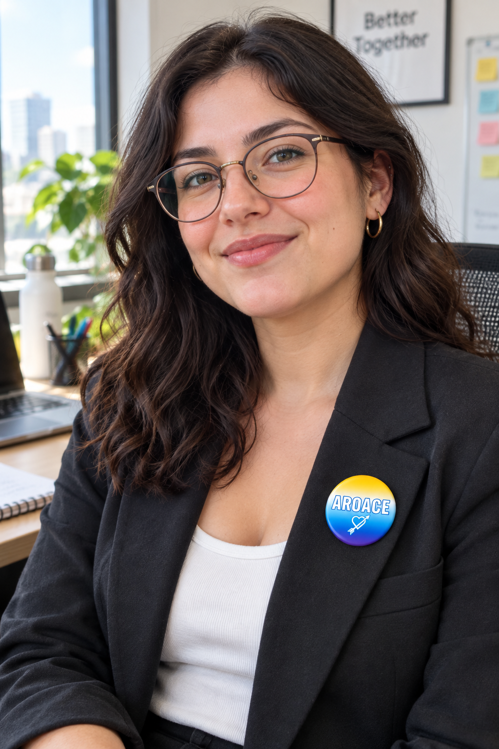 Aroace pride Pin Button 2.25-inch