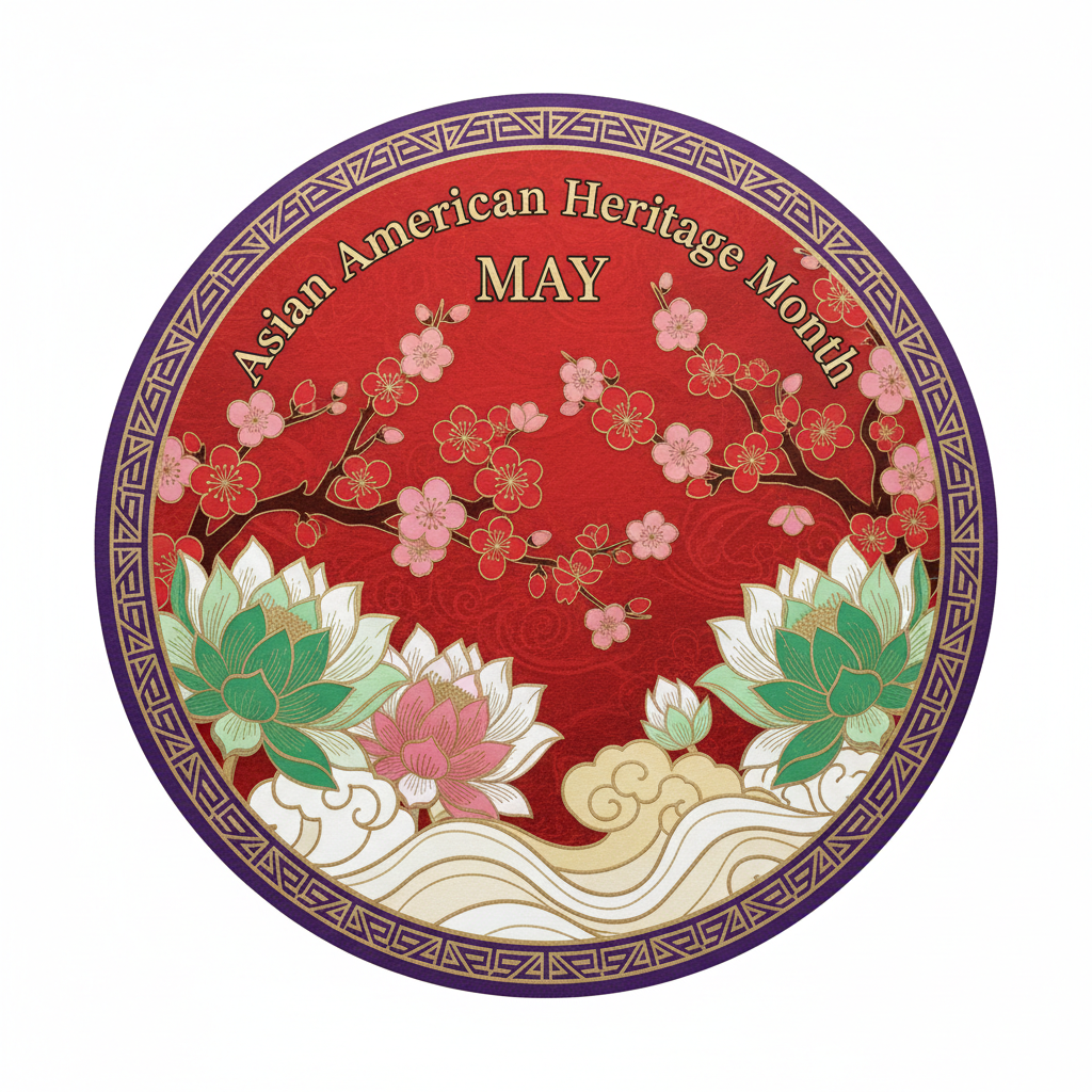 Asian American Heritage Month (May) Pinback 2.25-inch
