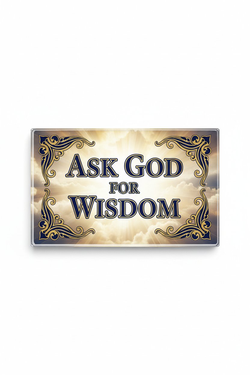 Ask God for wisdom Acrylic Fridge Magnetic 3-inch x 4-inch