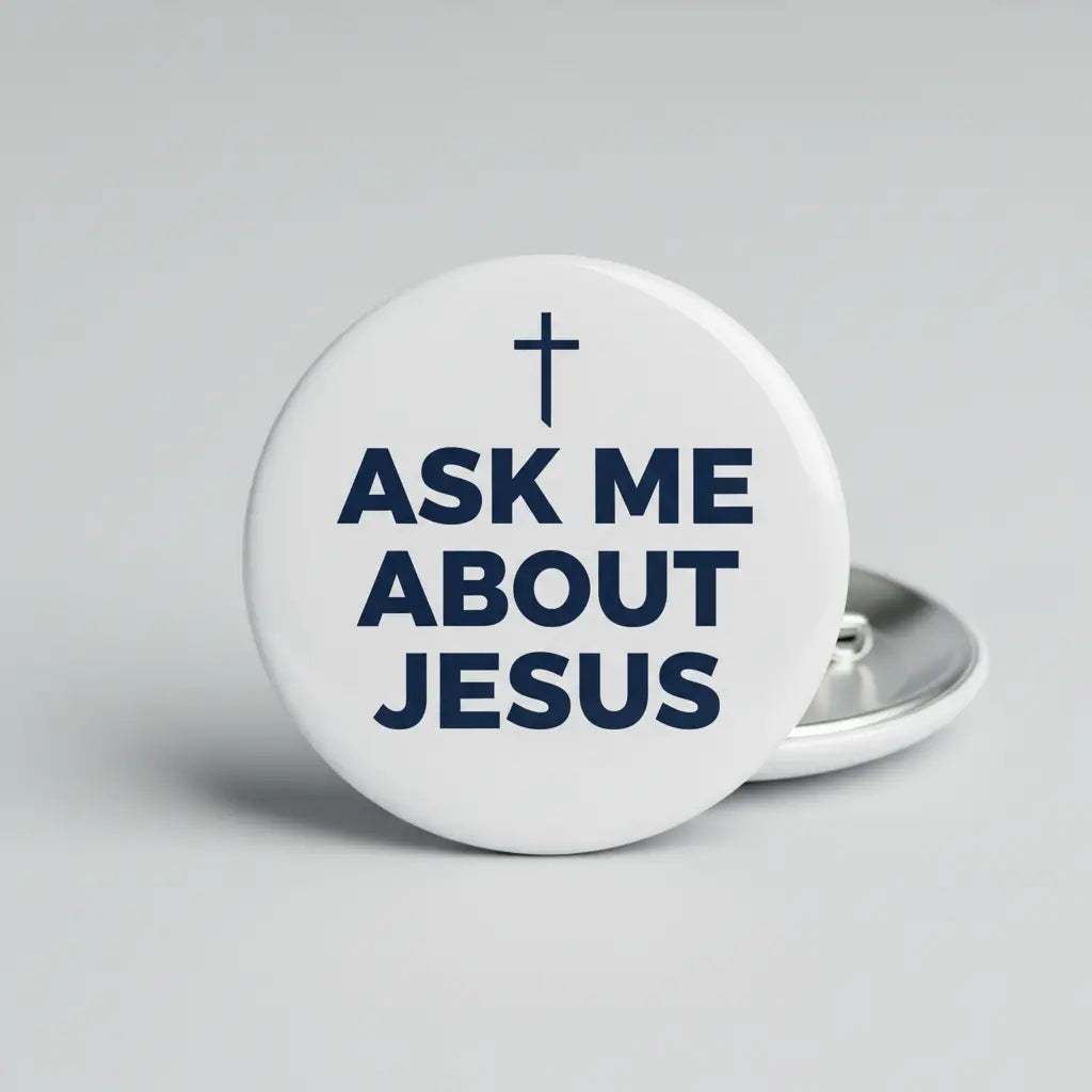 Ask Me About Jesus Pinback 2.25-inch 10 Pcs - My Pinbacks