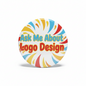 Ask Me About Logo Design Pinback 2.25-inch