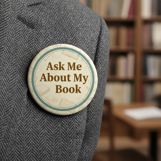 Ask Me About My Book Pinback 2.25-inch
