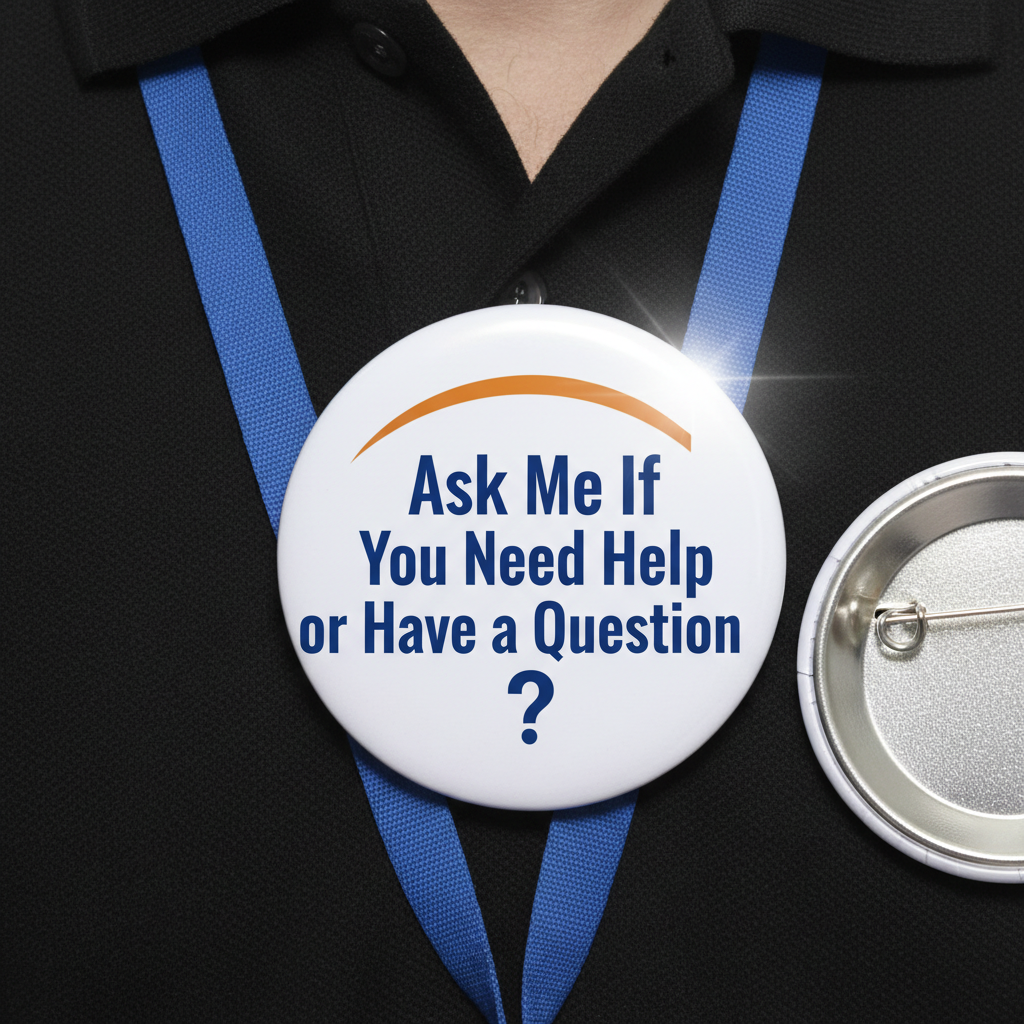 Ask Me If you need help or have a question Pinback 2.25-inch