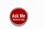 Ask Me Red Business Pinback 2.25-inch