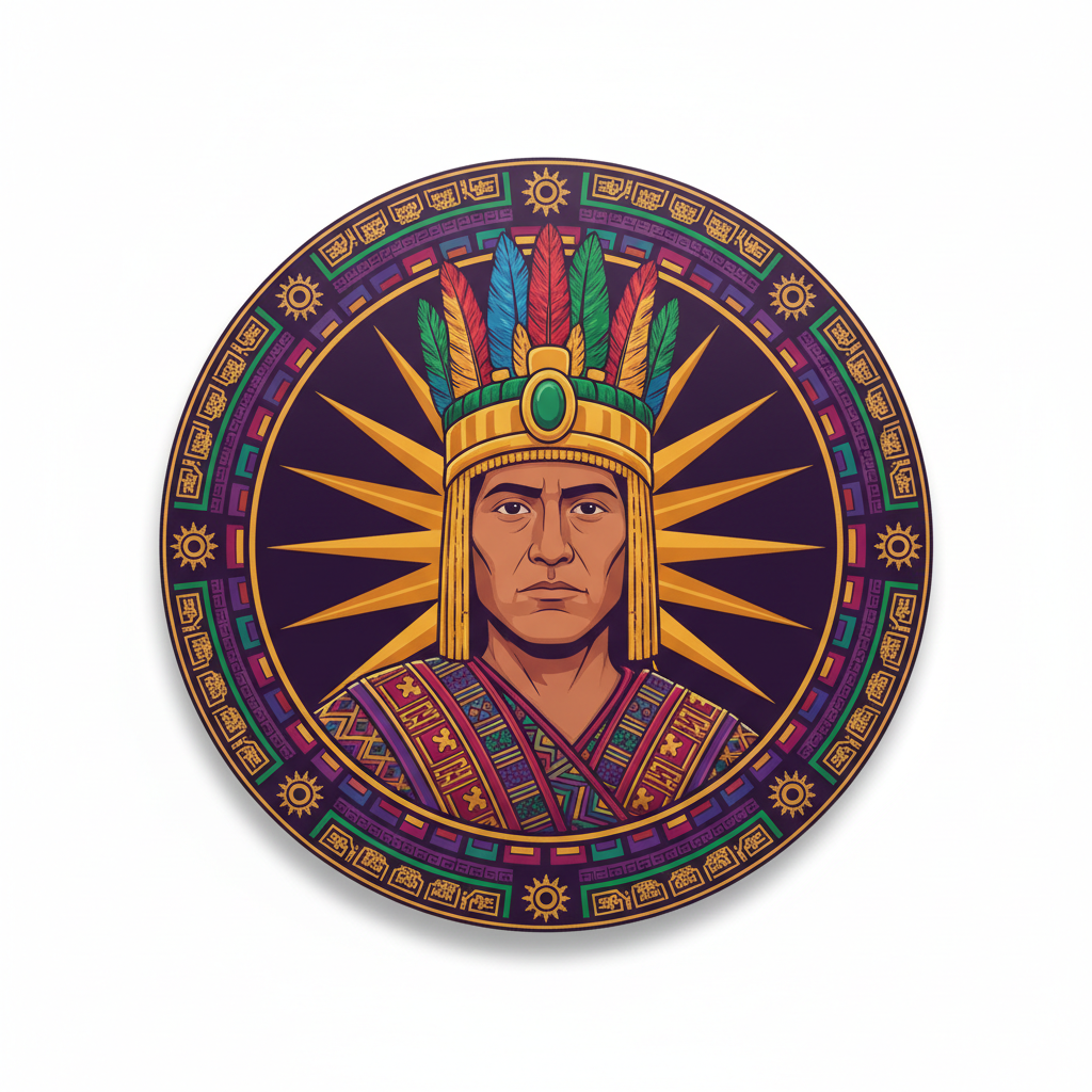 Atahualpa Inca Empire Emperor Pinback 2.25-inch Mypinbacks.com