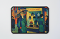 August Macke Woman with Umbrella in Front of a Hat Shop Mousepad
