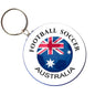Round Australia flag soccer keychain with "Football Soccer Australia" text