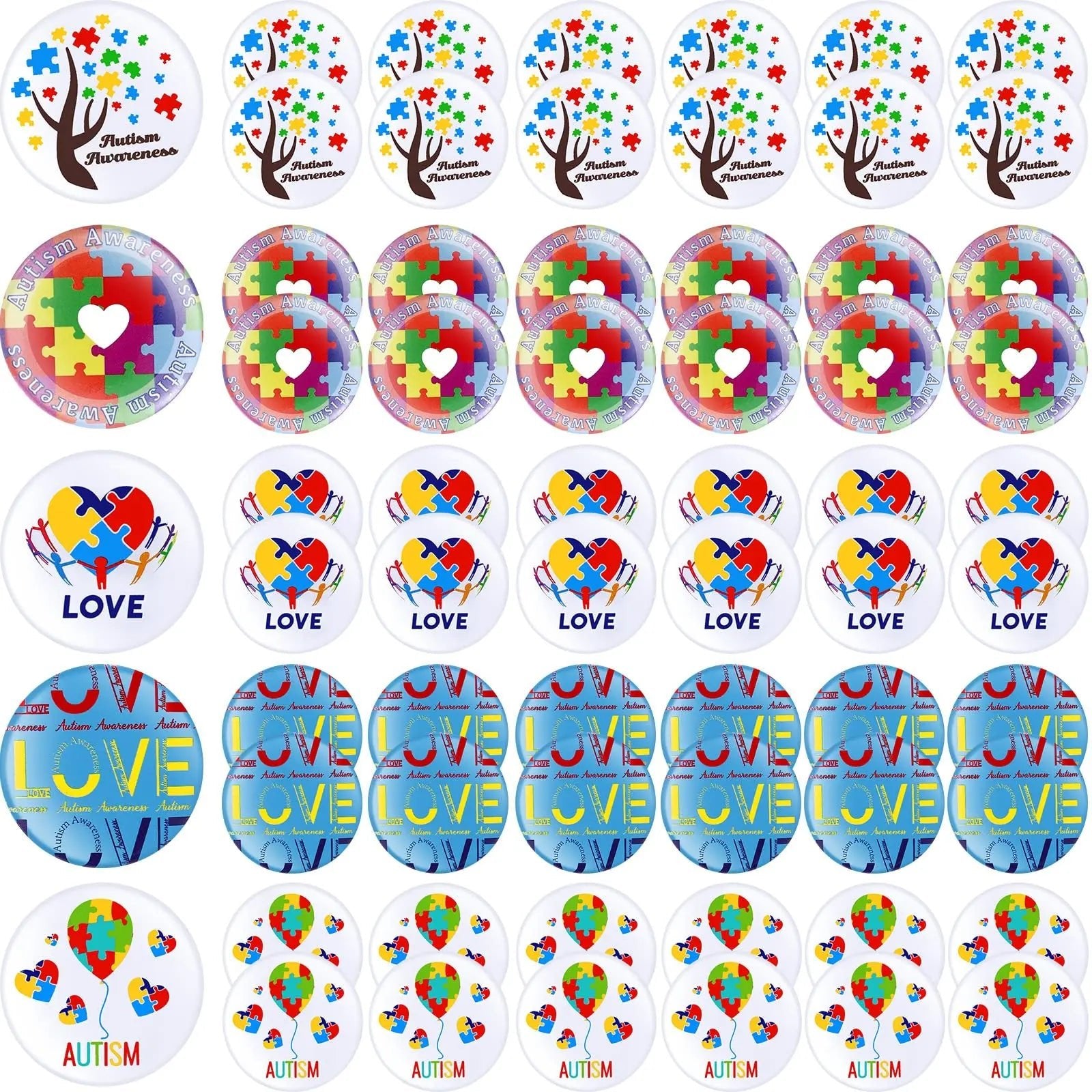 Autism Awareness Pinback 1.25-inch 144 Pcs - My Pinbacks