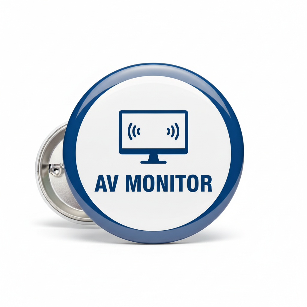 AV Monitor Pinback 2.25-inch