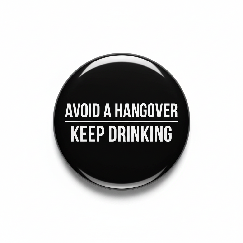 Avoid a Hangover Keep Drinking Pinback 2.25-inch
