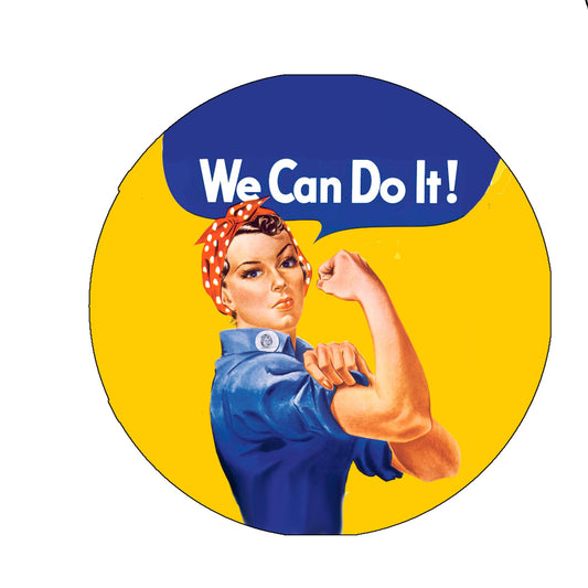 25 Pcs Mini 1.25" WE CAN DO IT! Rosie The Riveter WORLD WAR II Propaganda Image Pinback Button Pin Brooch for Jackets, Backpacks, Hats