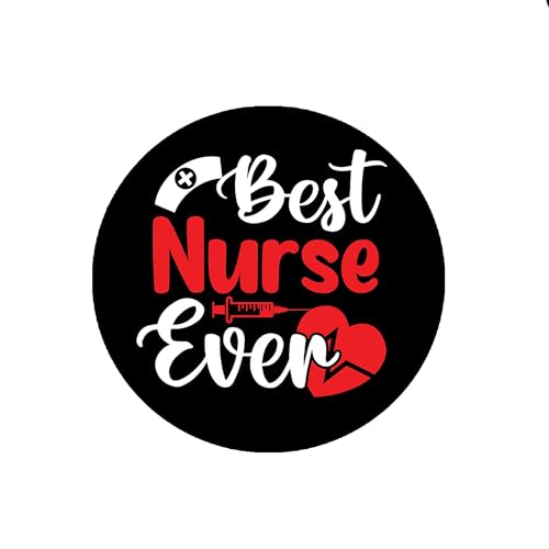 Best Nurse Ever Badge Reels Cute Felt Retractable Badge Reels Themed Badge Holders Gift for Nurses Doctors ID Badges Name Cards Lanyards Holidays 1.45"