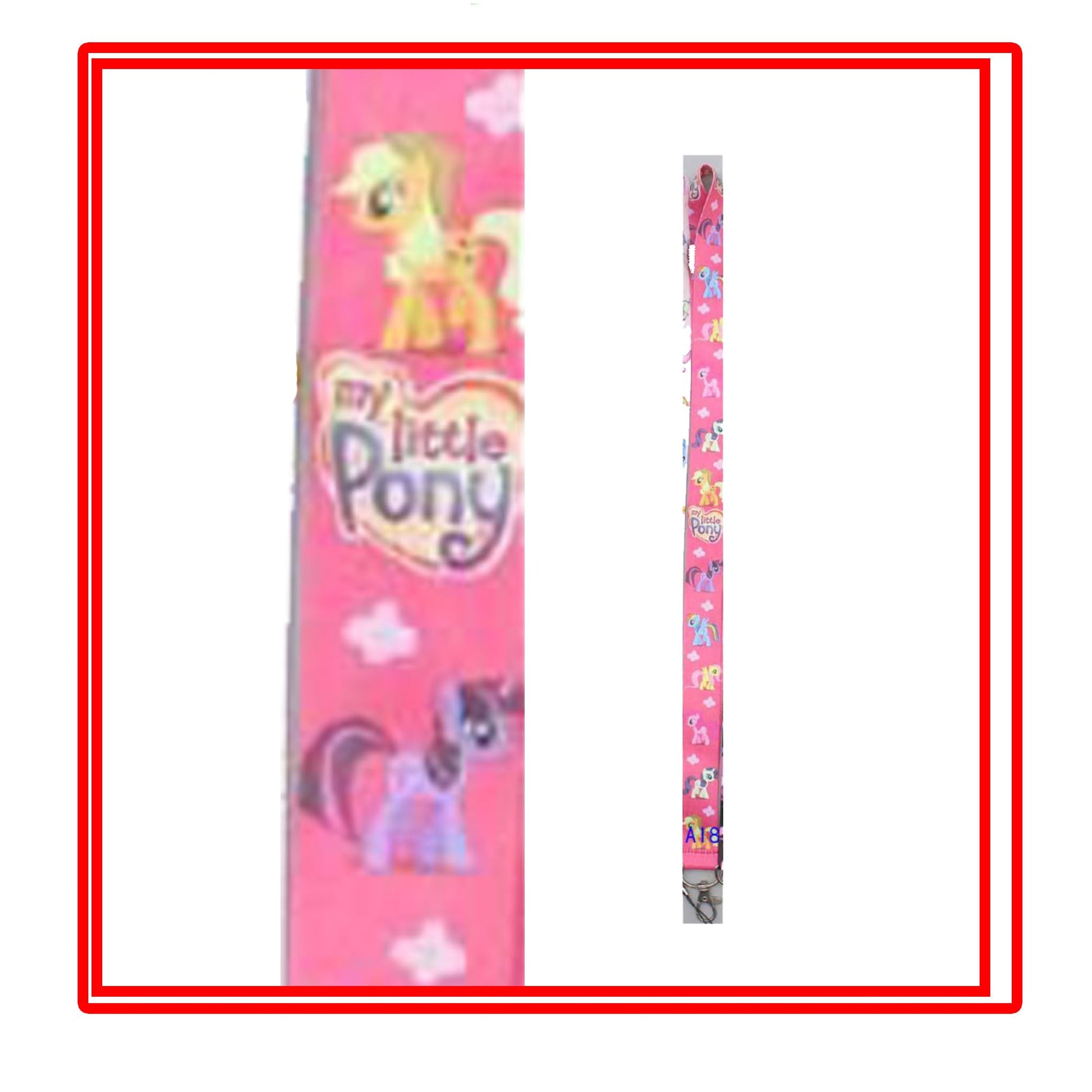 Little Animal Horse Lanyard Keychain Holder Pink Pony Default Title
