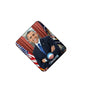 Square rounded mouse pad with Barack Obama 2008 photo and U.S. flag design