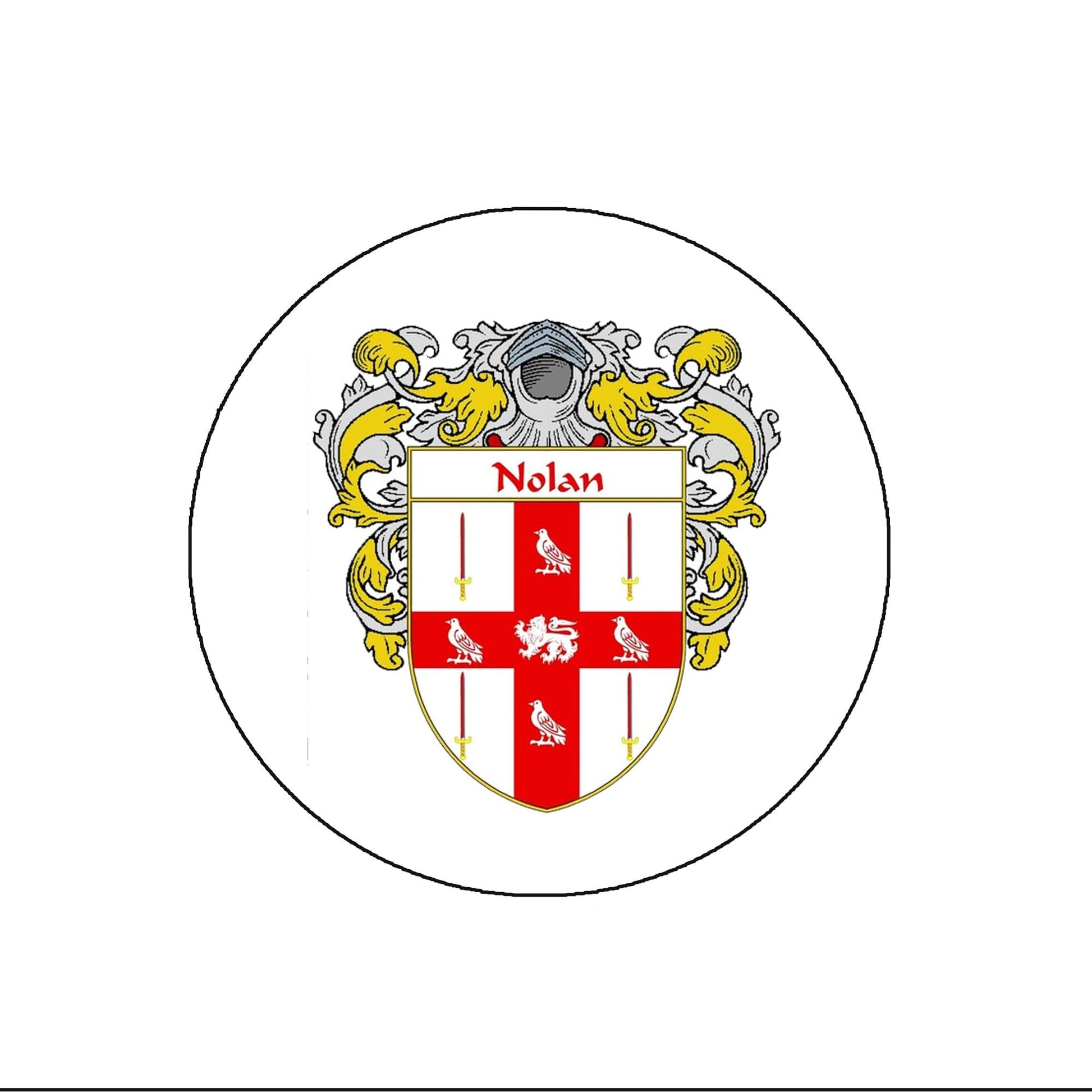 Nolan 3-inch Coat of Arms Fridge Round Magnet Default Title