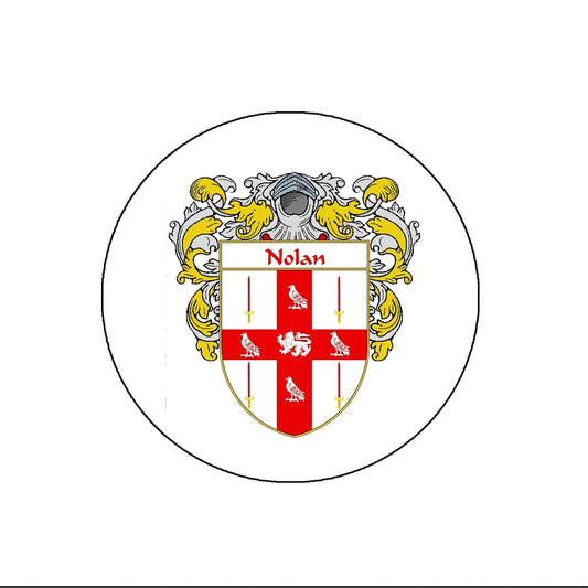 Nolan 3-inch Coat of Arms Fridge Round Magnet Default Title