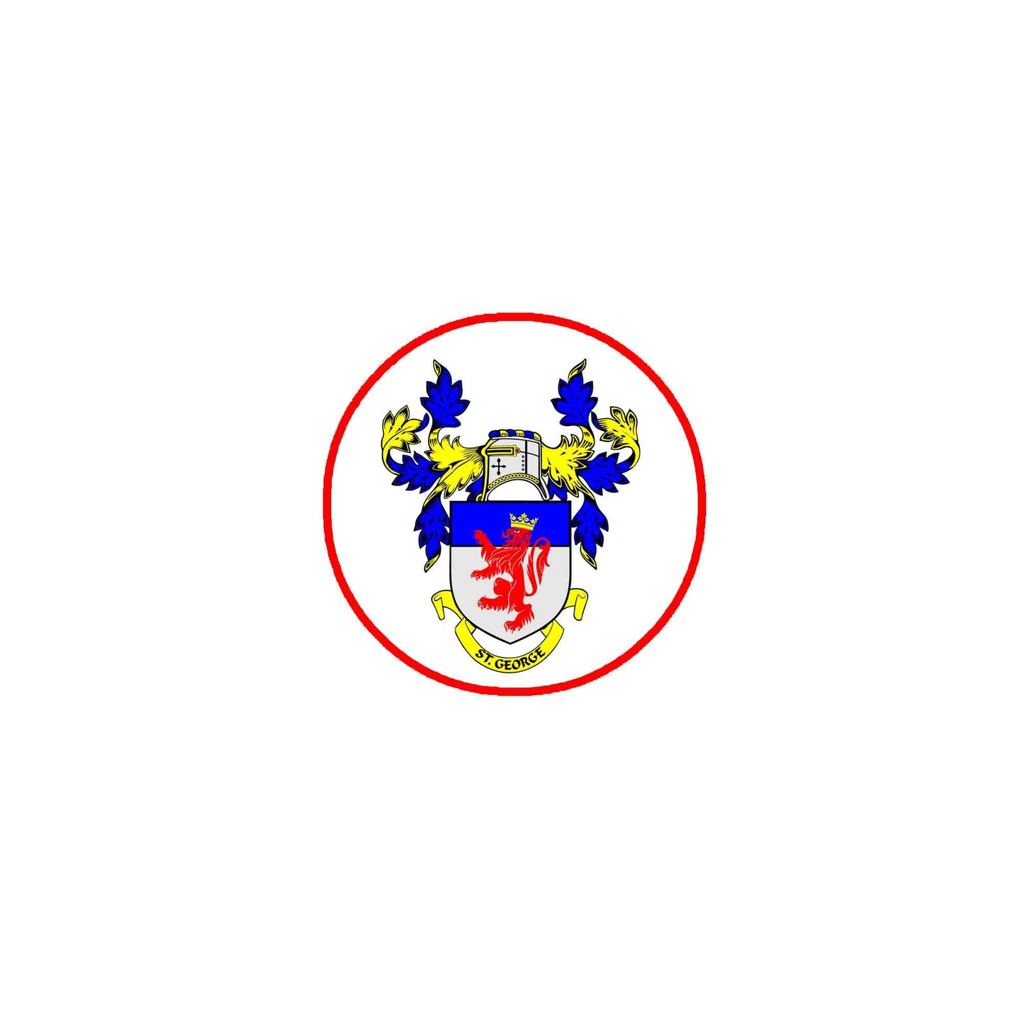 St. George Family Crest 3-inch Coat of Arms Fridge Round Magnet Default Title