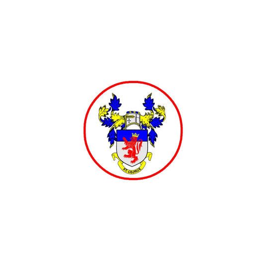 St. George Family Crest 3-inch Coat of Arms Fridge Round Magnet Default Title